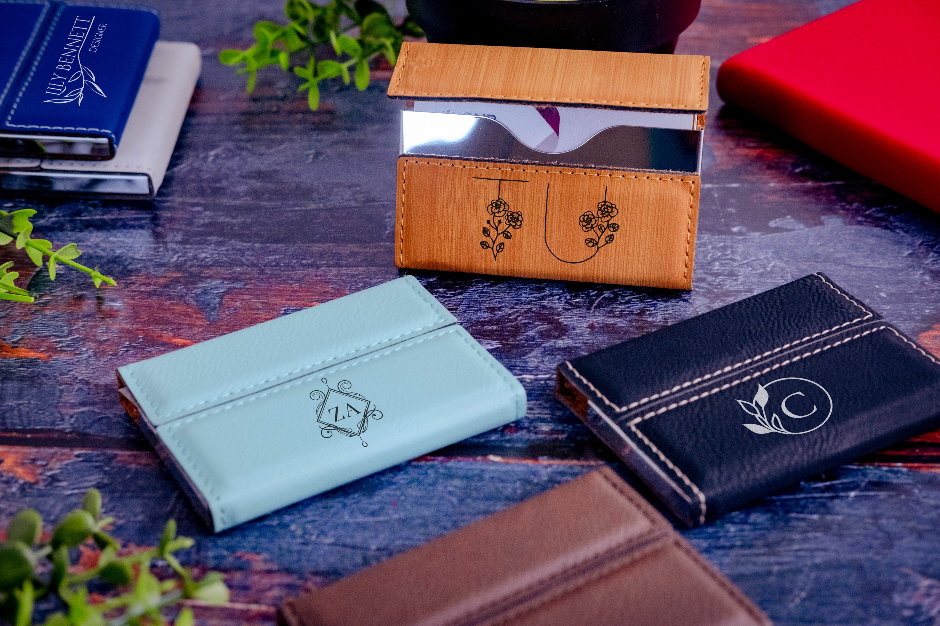 Customized Business Card Holder, Business Card Holder for Purse