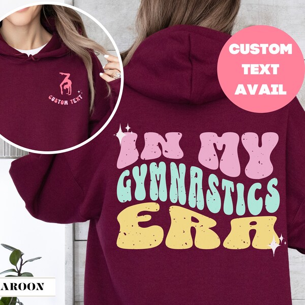 In My Gymnastics Era Sweater, Personalized Gymnast Sweater, Girls Gymnast Hoodie, Gymnast Team Shirt, Custom Name Gymnastics, Girl Gymnast