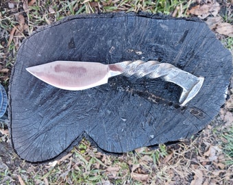Railroad Spike Knife Hand Forged Carbon Steel Knife