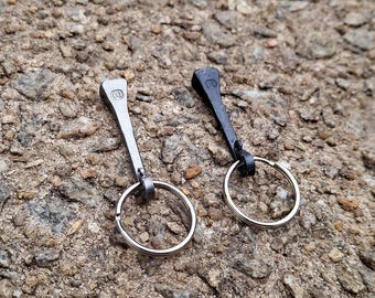 Hand Forged Horseshoe Nail Keyring | Keychain | Pendant | Charm | Trinket, Blacksmith Made, Great Gift Idea, Horse Lover, Keyring Included