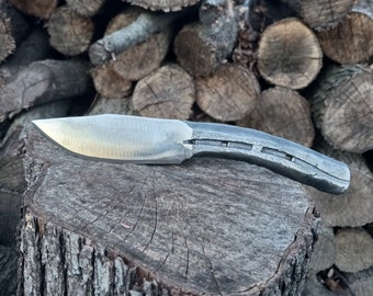Hand Forged Large Horseshoe Knife, Carbon Steel Knife, Western, Rustic, Post Apocalyptic, Blacksmith Made, Great Gift Idea