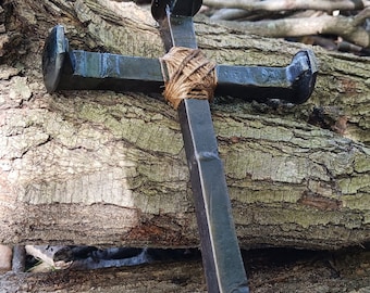 Railroad Spike Cross Home Decor Christian Cross Wall Decor, Crucifix, Wall Art, Steel Iron Cross, Handmade, Great Gift Idea