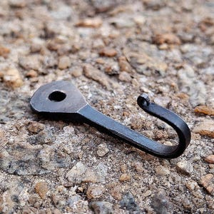 Set Of 6 Black Horseshoe Nail Hooks Hand Forged