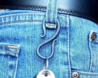 Hand Forged Carabiner, Belt Loop, KeyChain Keyring, Key Loop, Blacksmith Made, Iron Anniversary Gift,