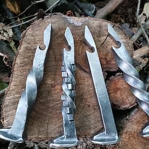 Hand Forged Railroad Spike Bottle Opener