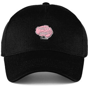 Cotton Baseball Cap  (White Print)