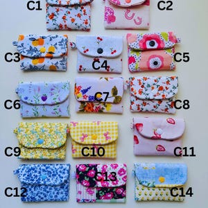 Mini porta-moedas com fecho de pressão | Mini bolsa adorável com estampa floral e laço | Cartão-presente, acessórios para porta-joias