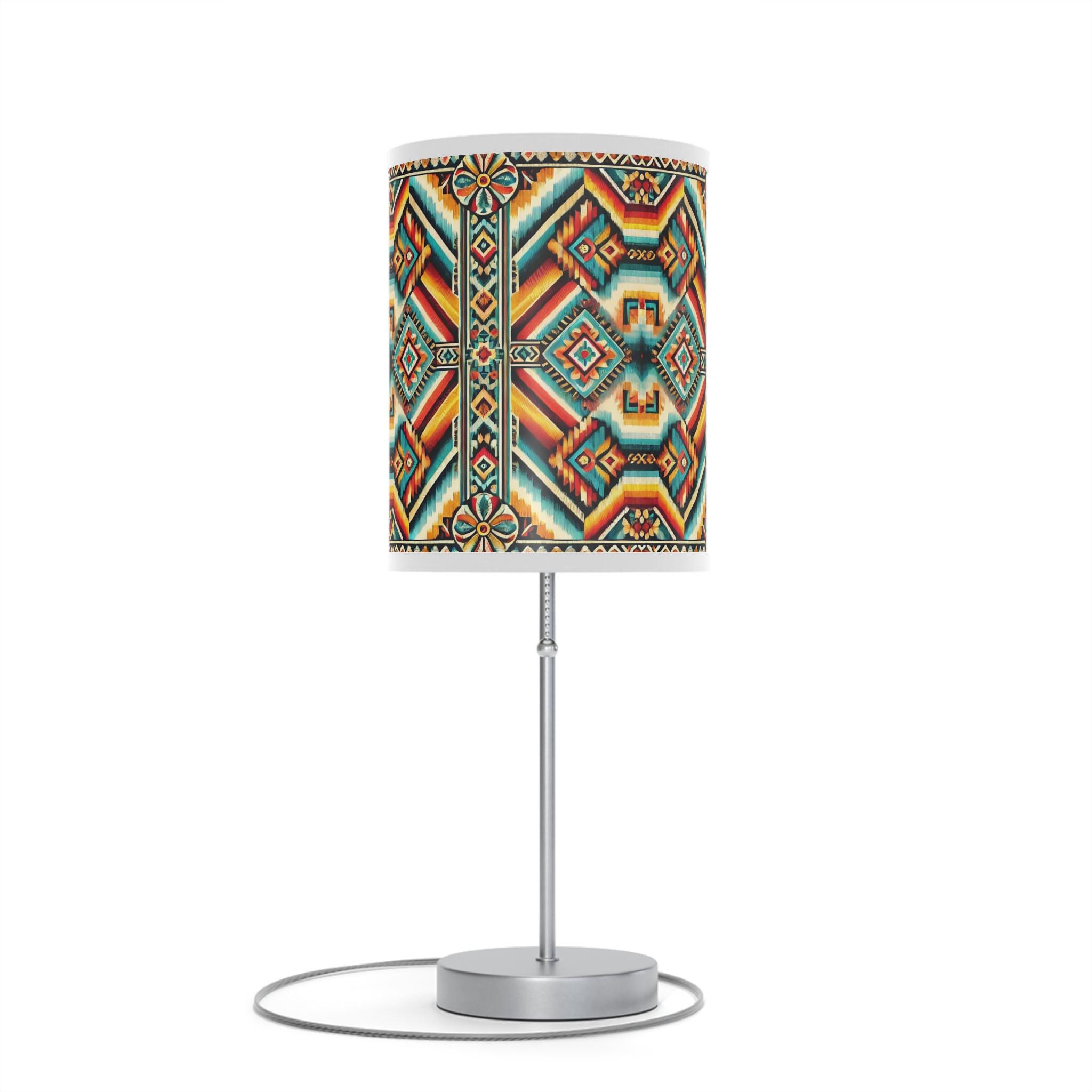 Aztec Style Lamp - Unique Mexican Table Lamp, Bedside Night Light for ...