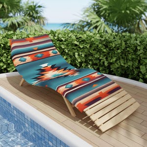 Bohemian Southwest Ethnic Blanket - Aztec Mexican Beach Towel for Unique Summer Vacations & Tribal Design Decor