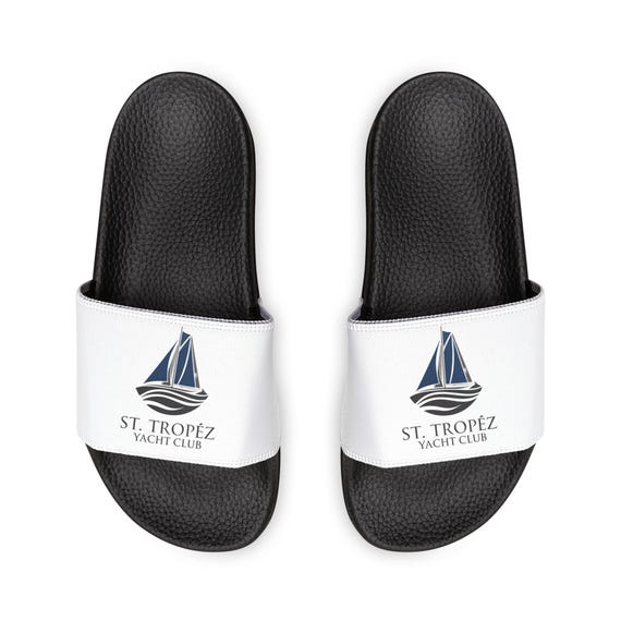 Men's St Tropez Yacht Club Slides: Nautical Beach Sandals - Etsy