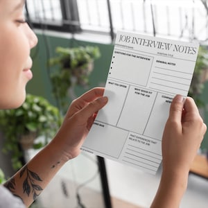 Job Interview Preparation Guide & Application Tracker | Interview Notes Template for Success