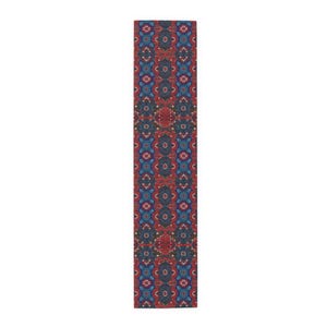 Boho Blumen Tischläufer | Baumwolle und Poly Rustikales Esszimmer Dekor Haus Tischdekoration Boho Stil Geschirr Perfekt für Urlaub und Geschenke