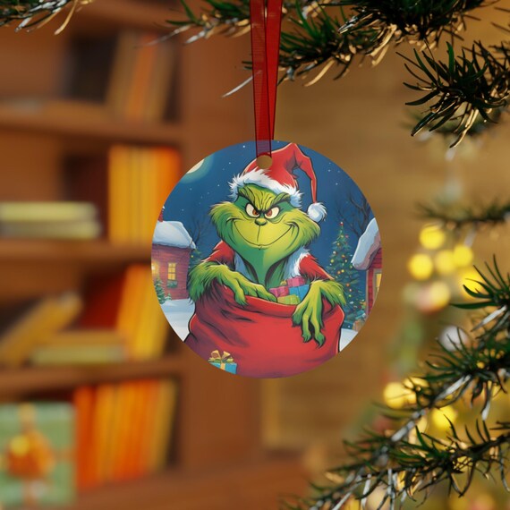Metal Ornaments Grinch Christmas Ornament, Festive Whoville