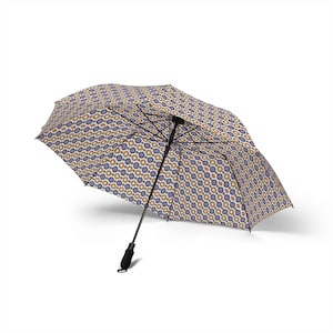 Schicker faltbarer Regenschirm mit gemustertem Design - kompakter Reise-Regen- und Sonnenschirm, stilvolles Geschenk für sie, jeden Tag, leicht, für das Wetter unverzichtbar