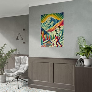 Ski Posters for Home Decor | Vintage Skiing Art Prints, Winter Wall Art | Perfect for Ski Lovers & Cabin Decor
