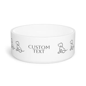 Pet Bowl - Personalized Dog Dish, Stylish Modern Pet Feeding Bowl, Customizable Dog Accessories, Perfect Dog Lover Gift