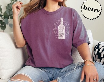 Adventure Starts Where Plans End T-shirt Bottle Wanderlust Free Spirit Tshirt Unisex Comfort Colors Shirt Gift Idea Wild Travel Graphic Tee