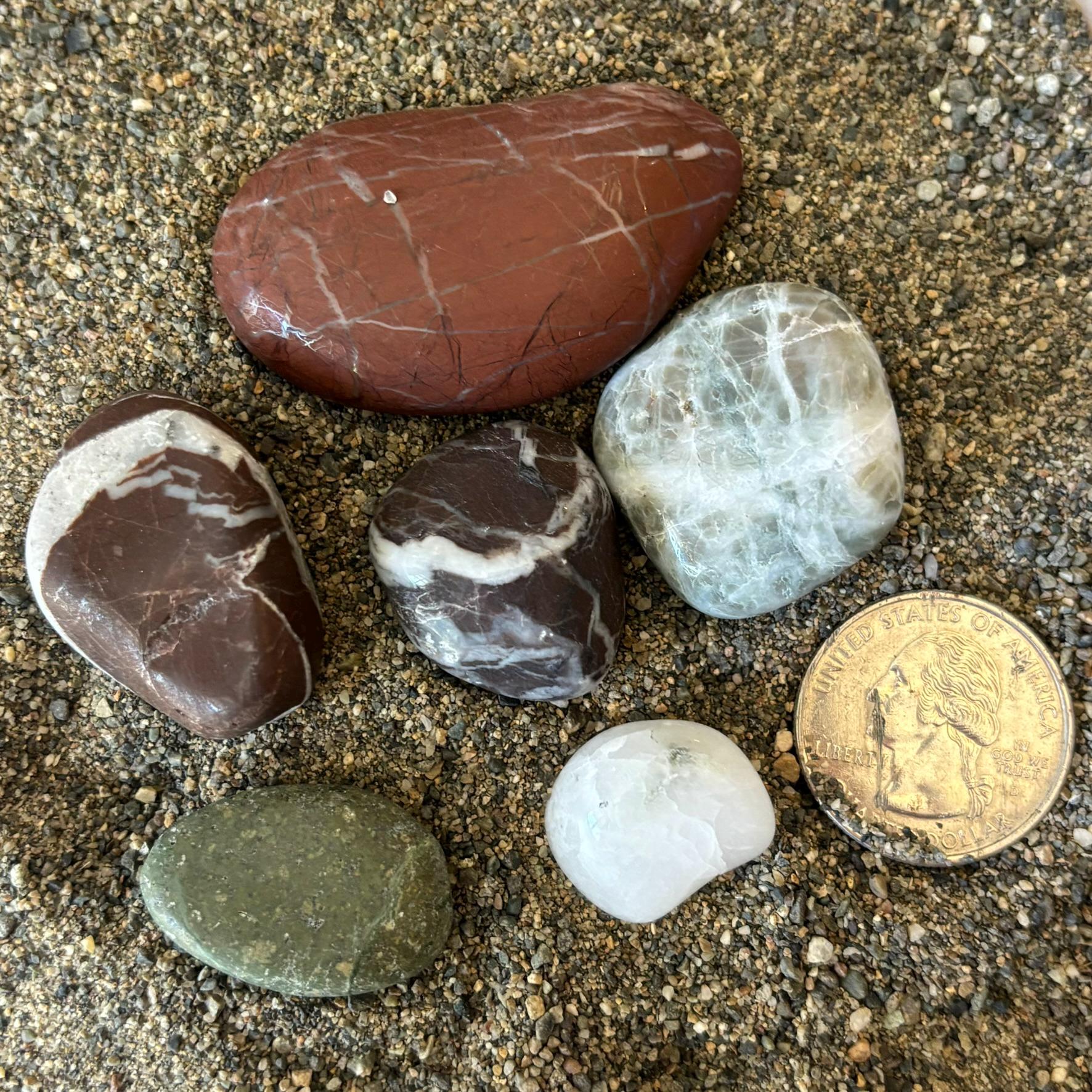 Paying For Rocks Tumbled & Polished Pacific Ocean Rocks - Beach Stones - Set of 6 - Etsy