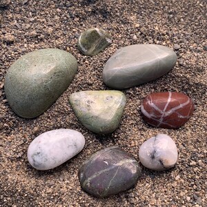 Tumbled & Polished Ocean Rocks - Beach Stones - Pacific Ocean -  Jasper Serpentine