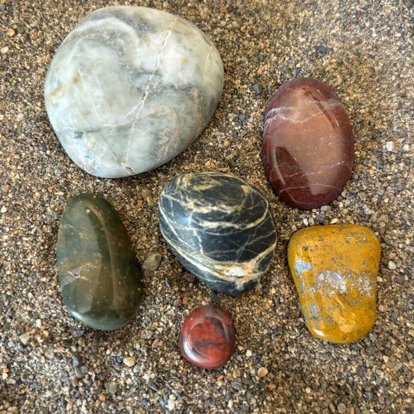 Tumbled Rocks Display Tumbled Rocks - Etsy