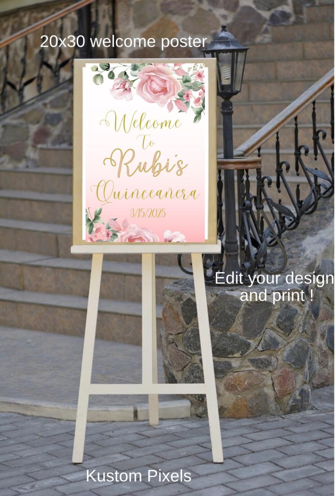 Welcome Stickers Pdf 20x30 Printable Welcome Poster, Pdf, Edit - Etsy