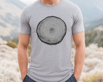 Tree Ring t shirt, Forrest shirt, nature shirt, outdoors T Shirt, National Park Shirt, hiking shirt, Pine tree shirt, Cool Graphic Shirt,