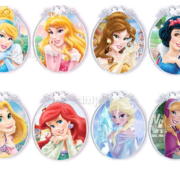 PRINCESS Edible cake decoration sheet Image topper Custom Belle Elsa Anna Ariel Aurora Cinderella Snow White Frosting Sugar