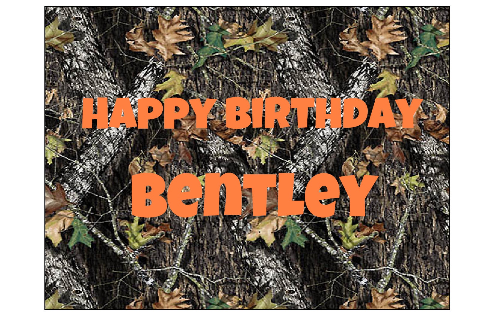 MOSSY OAK Edible Cake Decoration Sheet Image Frosting Topper Sides ...