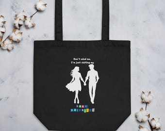 Book Boyfriend Reader Silhouette Tasche aus Bio-Baumwolle
