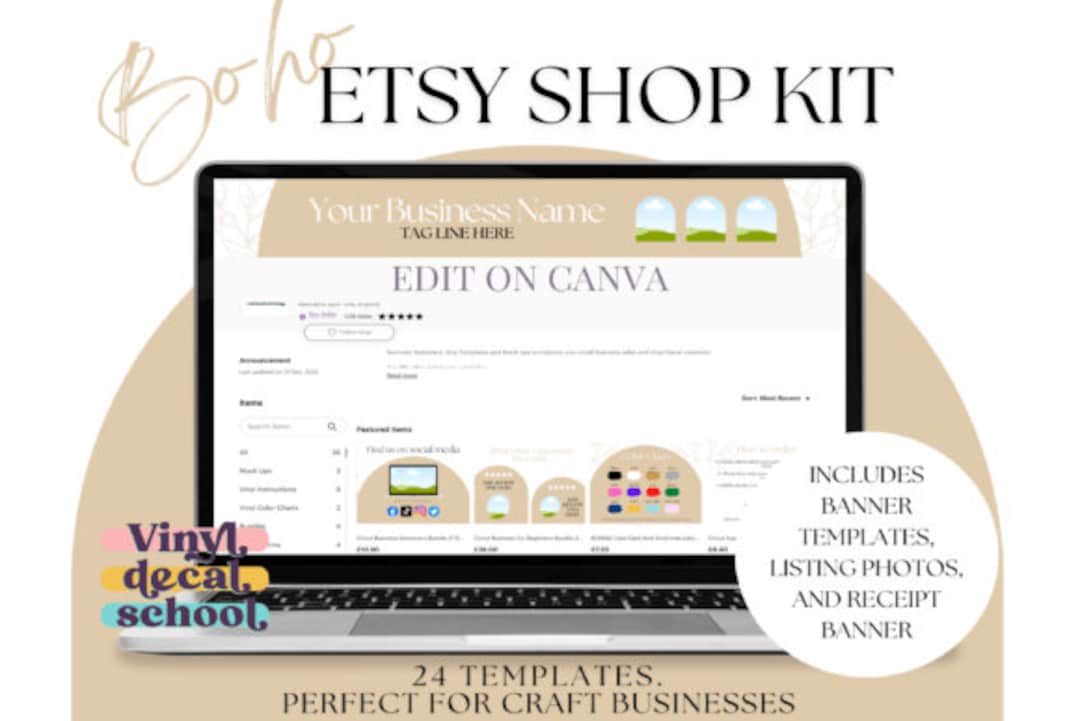 2024 2025 Etsy Digital Shop Bundle Kit Etsy Digital Products Etsy