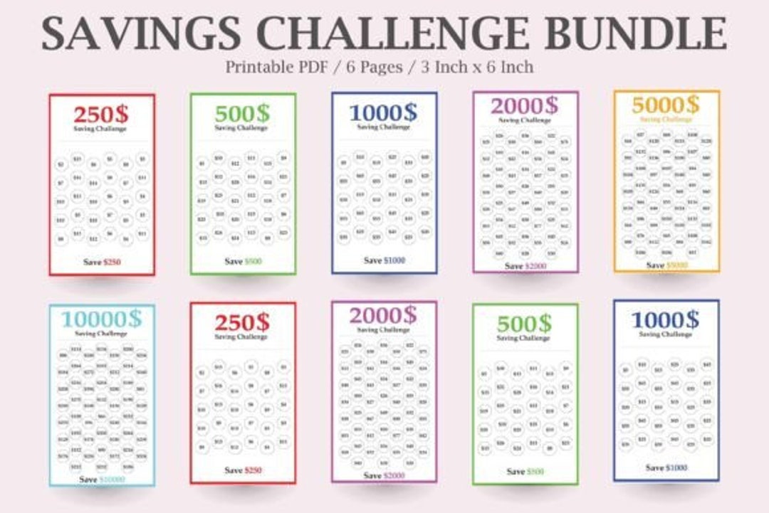 2025 2025 Money Saving Planner,financial Challenge Printable Planner