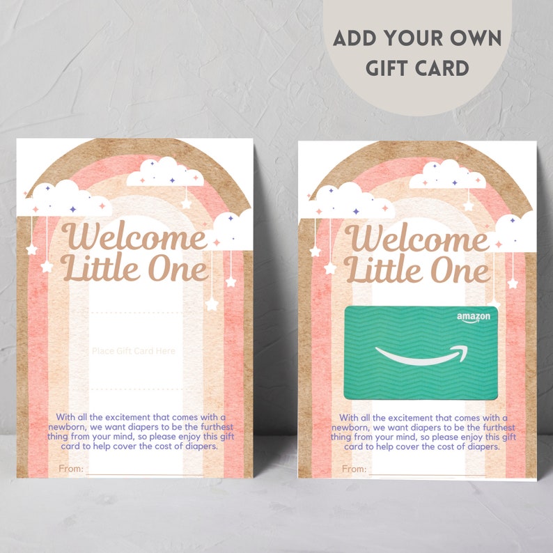 PRINTABLE Little One Newborn Gift Card New Baby Gift Card