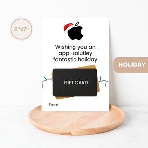IMPRIMIBLE Le deseo una fantástica tarjeta de regalo de Navidad con solución de aplicación / Tarjeta de regalo de Apple / Titular de la tarjeta de regalo de Navidad / Descarga instantánea