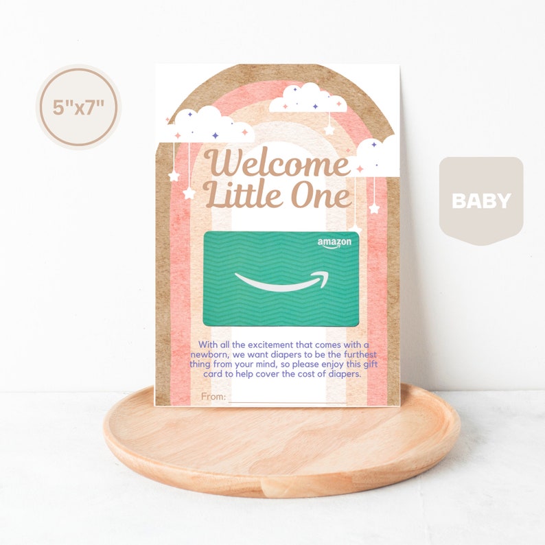 PRINTABLE Little One Newborn Gift Card New Baby Gift Card
