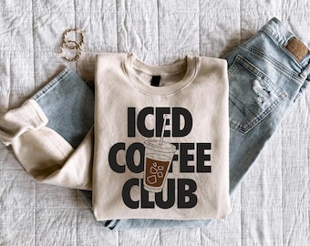 Sudadera de café / Cuello redondo cómodo / Ropa para amantes de la cafeína / Regalo para baristas / Camiseta de café de otoño