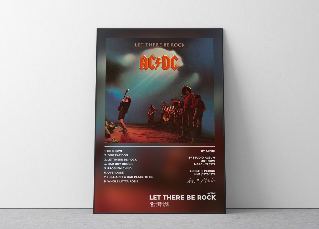 Album poster let there be rock acdc acdc poster rap poster etsy