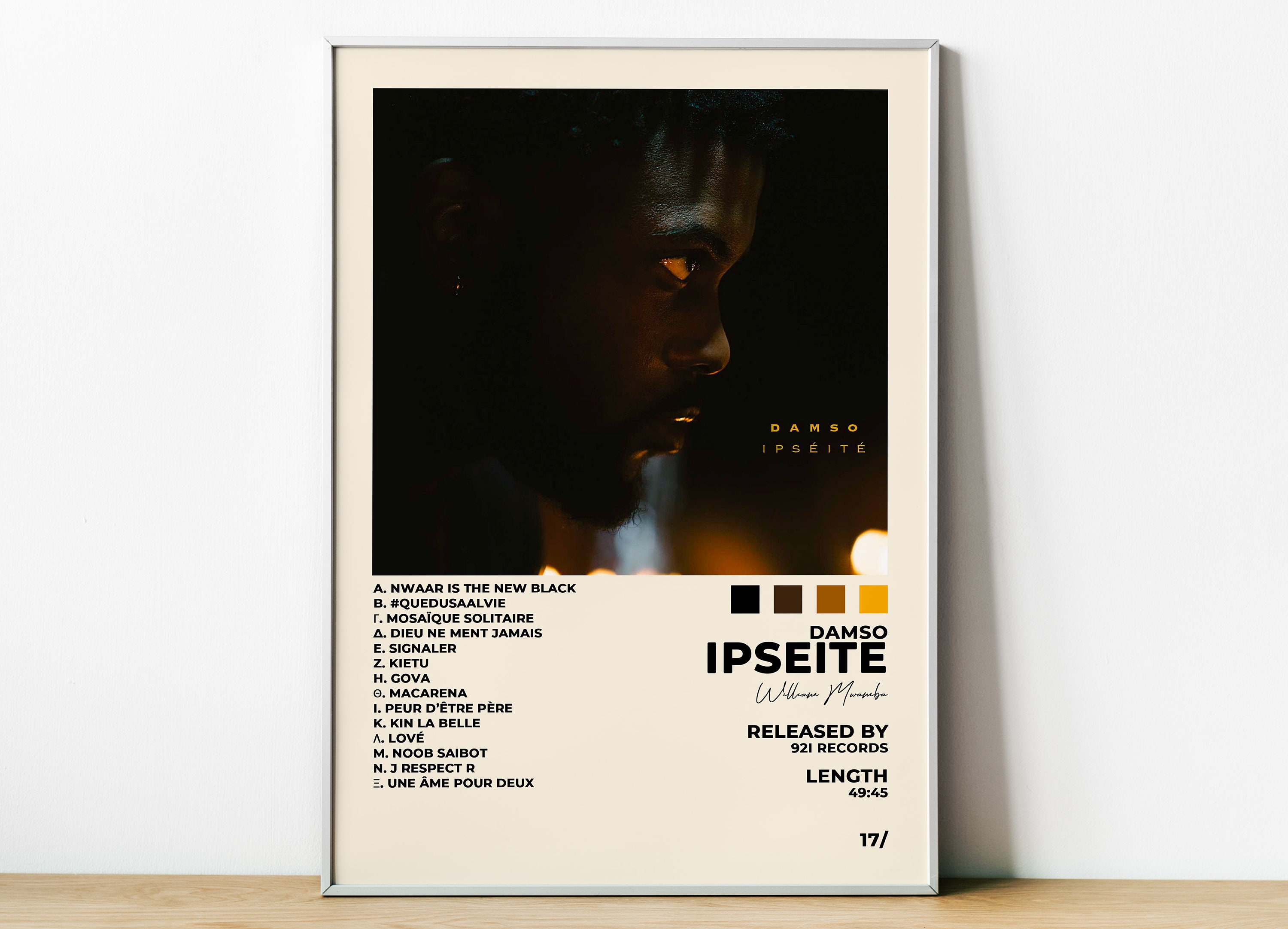 Album Poster Ipseity by Damso Poster by Damso Rapper Poster Album Wall Art  Album Cover Poster Album Music Poster Custom Poster 