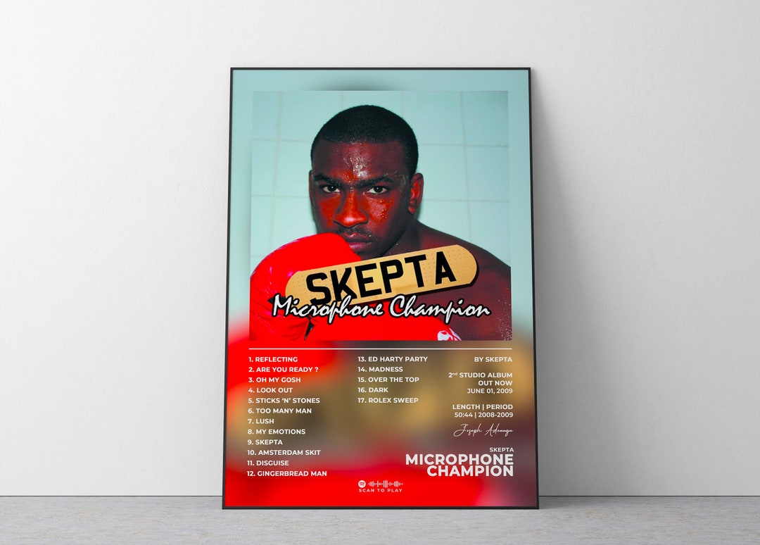 Album Poster Microphone Champion of Skepta Skepta Poster Rap Album