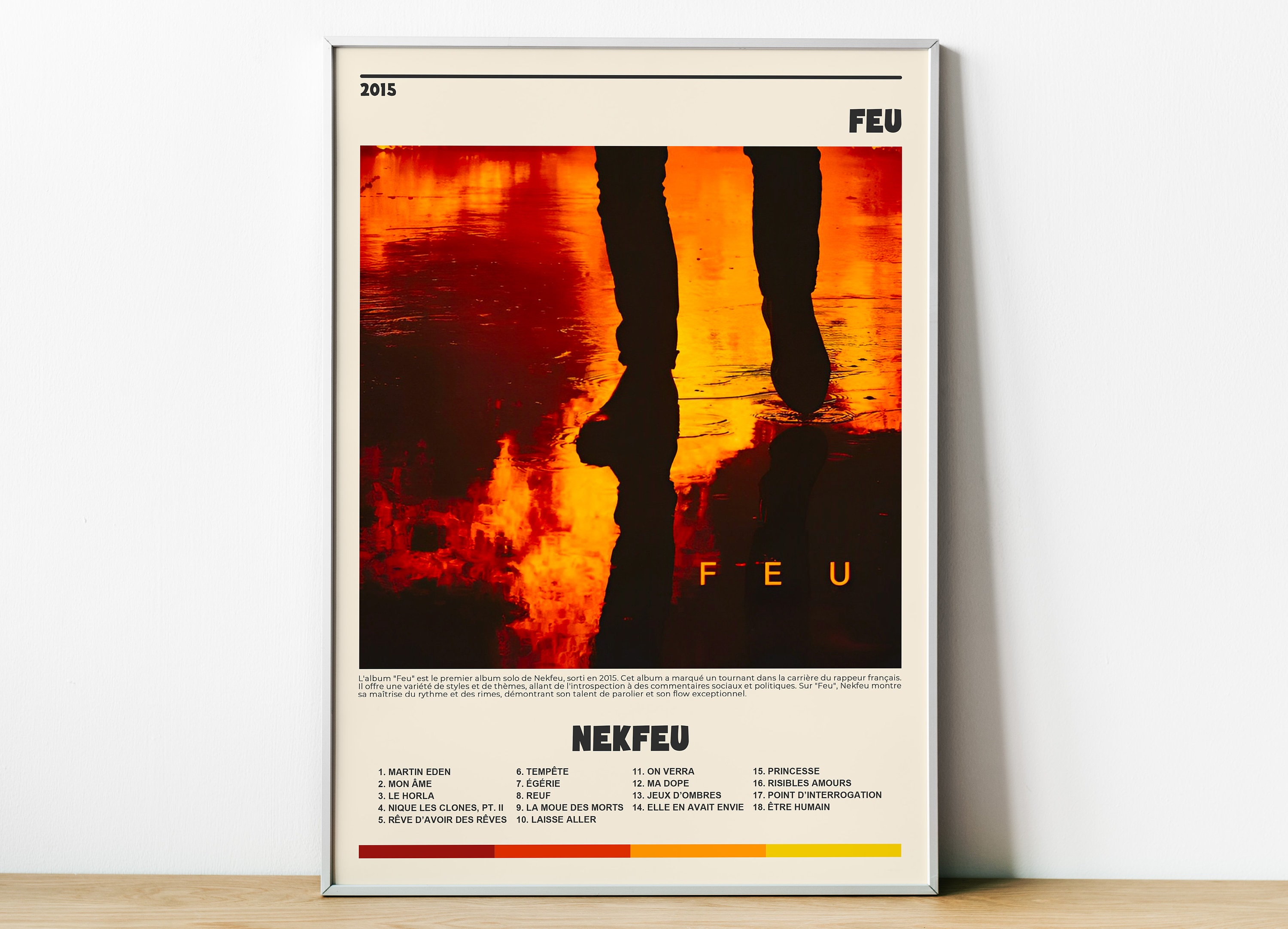 Album Poster Feu De Nekfeu Poster by Nekfeu Rap Album 