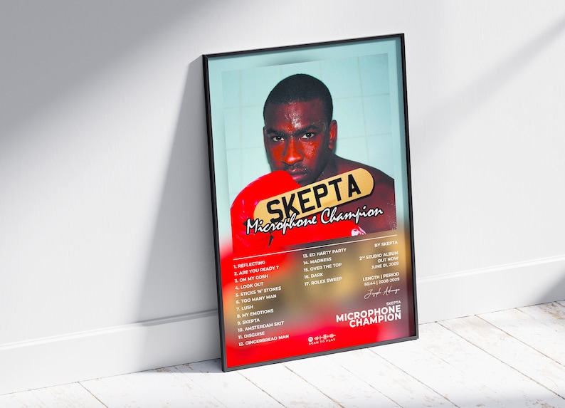 Album Poster Microphone Champion of Skepta Skepta Poster Rap Album