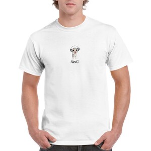 Alex G Cat Tee with Headphones Crewneck UNISEX image 2
