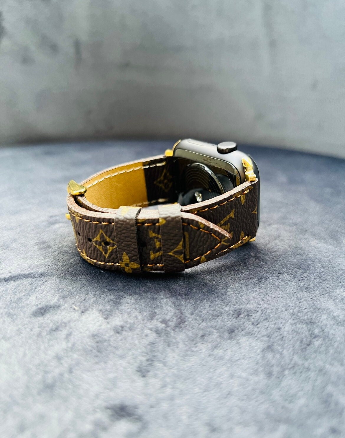 louis vuitton apple watch band etsy