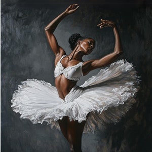 African American Ballerina, Ballet Art, African American Art, Black Art, Black Woman Art, Black Ballerina, Ballerina Art, Ballet Canvas