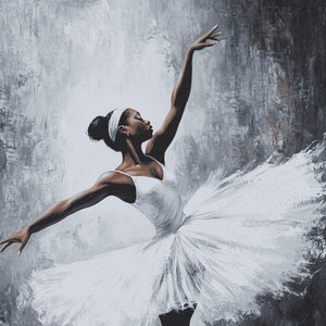 African American Ballerina, Ballet Art, African American Art, Black Art, Black Woman Art, Black Ballerina, Ballerina Art, Ballet Canvas