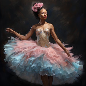 African American Ballerina, Ballet Art, African American Art, Black Art, Black Woman Art, Black Ballerina, Ballerina Art, Ballet Canvas