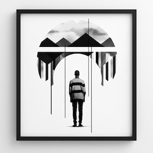 Schwarzer Mann Wand Kunst Digital African American Man Poster Schwarzer Mann Malerei Poster Druck, Schwarze Männer, Black Man Print Wand-Dekor-Kunst-Druck