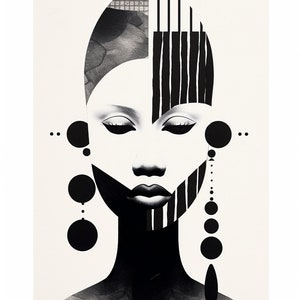 Abstrakte afrikanische Kunst, abstrakte afrikanische Poster-Kunst, schwarze Wandkunst, afroamerikanischer Kunstdruck, afrikanische Kunst, schwarzafrikanische Kunst, schwarzes Dekor