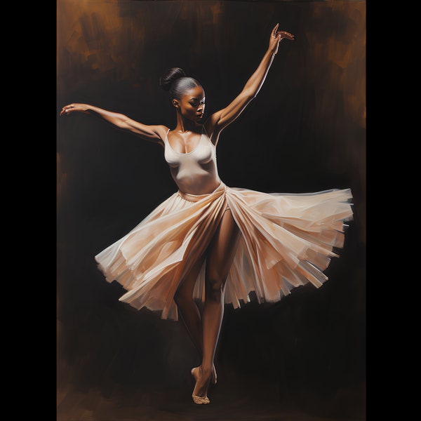 African American Ballerina, Ballet Art, African American Art, Black Art, Black Woman Art, Black Ballerina, Ballerina Art, Ballet Canvas
