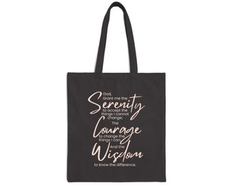 Serenity Prayer Canvas Tote Bag