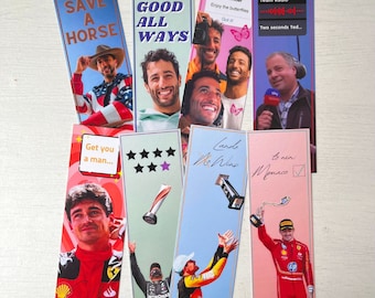F1 Themed Bookmarks